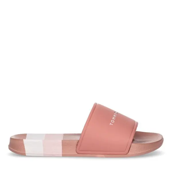 Image of Tommy Hilfiger Tommy Stripe Slider Jn42 Pool Shoes 2.5 (35) Pink 06402106225