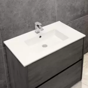 Image of Thin-Edge 4012 Ceramic 81cm Inset Basin with Rectangular Bowl
