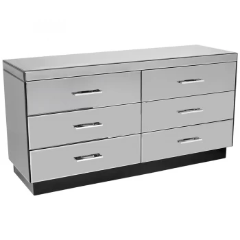 Image of Charles Bentley Smoked Glass Large Sideboard