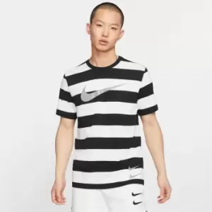 Image of Nike Swoosh Stripe T Shirt Mens - White