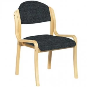 Image of Tahara Wooden Framed Stackable Side Chair Black