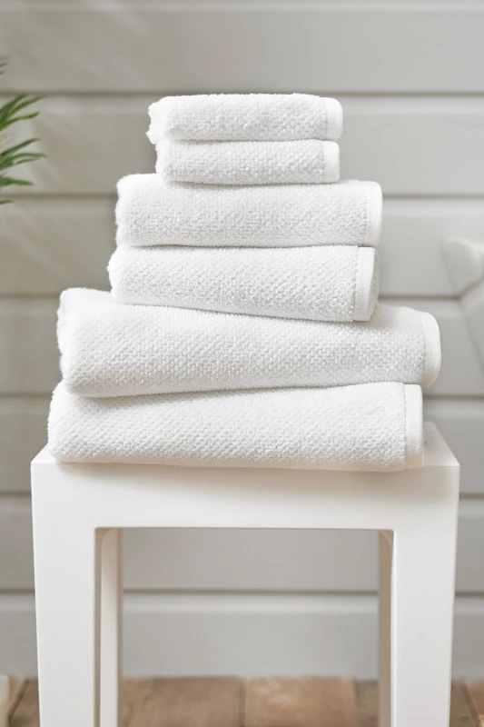 Image of Deyongs Deyongs Romeo Luxury Textured Quik Dri 100% Cotton Towels in White Size: Bath Sheet White Bath Sheet Unisex 5054990099822