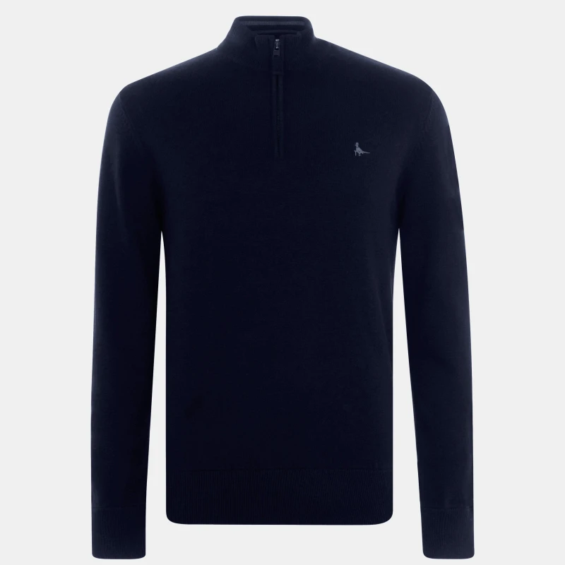 Image of Jack Wills Jack Funnel Neck Half Zip Jumper Men Navy male XS