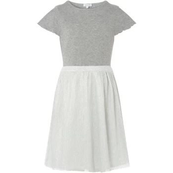 Image of Rose and Wilde Clover Pleated Dress Two In One - Grey Marl