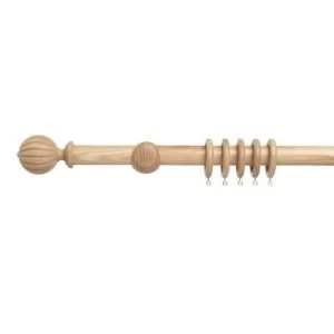 Image of Colours Oak Effect Fixed Length Curtain Pole L300 cm