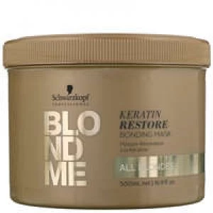 Image of Schwarzkopf BlondMe Keratin Restore Bonding Mask For All Blondes 500ml