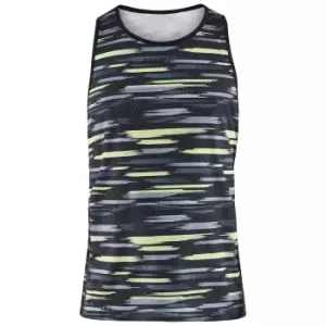 Image of Craft Mens CTM Distance Mesh Wrap Tank Top (S) (Black/Violet/Green)