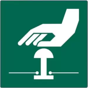 Image of Spectrum Industrial Emergency Stop Safety Sticker (250 Pack) - 50 x 50mm