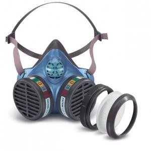 Image of Moldex ABEK1P3 Half Mask with Replaceable Particulate Filters Blue Ref