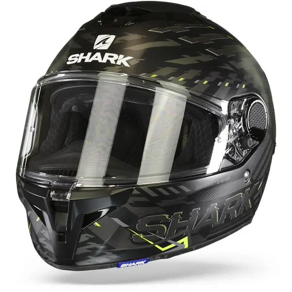 Image of Shark Spartan GT Bcl. Micr. E-Brake Mat Mat Black Yellow Anthracite KYA Full Face Helmet L
