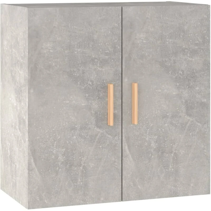 Image of Vidaxl Wall Cabinet Concrete Grey 60X30X60 Cm Engineered Wood, White 812892