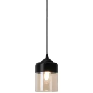 Image of Zumaline Lighting - Zumaline Porto Slim Pendant Ceiling Light, Black, 1x E14