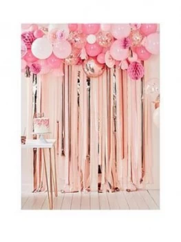 Image of Ginger Ray Blush and Peach Balloon and Fan Garland, One Colour, Women