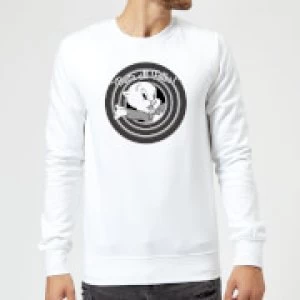 Image of Looney Tunes That's All Folks Porky Pig Sweatshirt - White - S