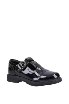 Image of Hush Puppies Black Paloma Junior Patent Leather School Shoe