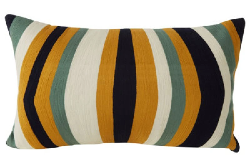 Image of Orsina Stripes Pattern Decorative Cushion