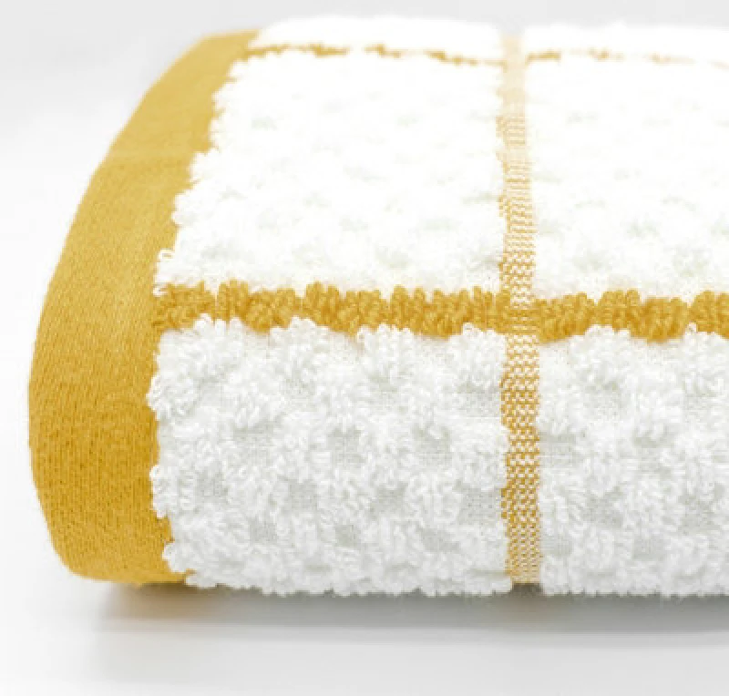 Image of Kitchen Trends Checkered 100% Cotton Pack of 3 Tea Towels, Easy Care in Yellow Size: 3 Pack Yellow Unisex 3 Pack