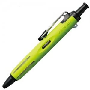 Image of Tombow Ballpoint AirPress Pen Lime Green Barrel BK PK1