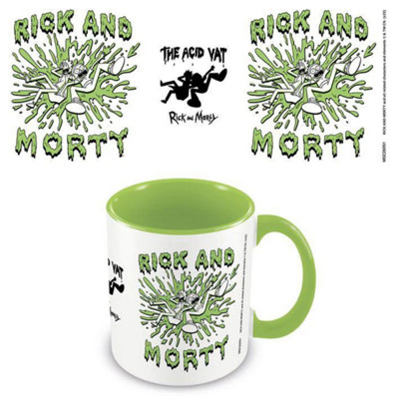 Image of Rick & Morty Acid Vat Inner Two Tone Mug Green unisex
