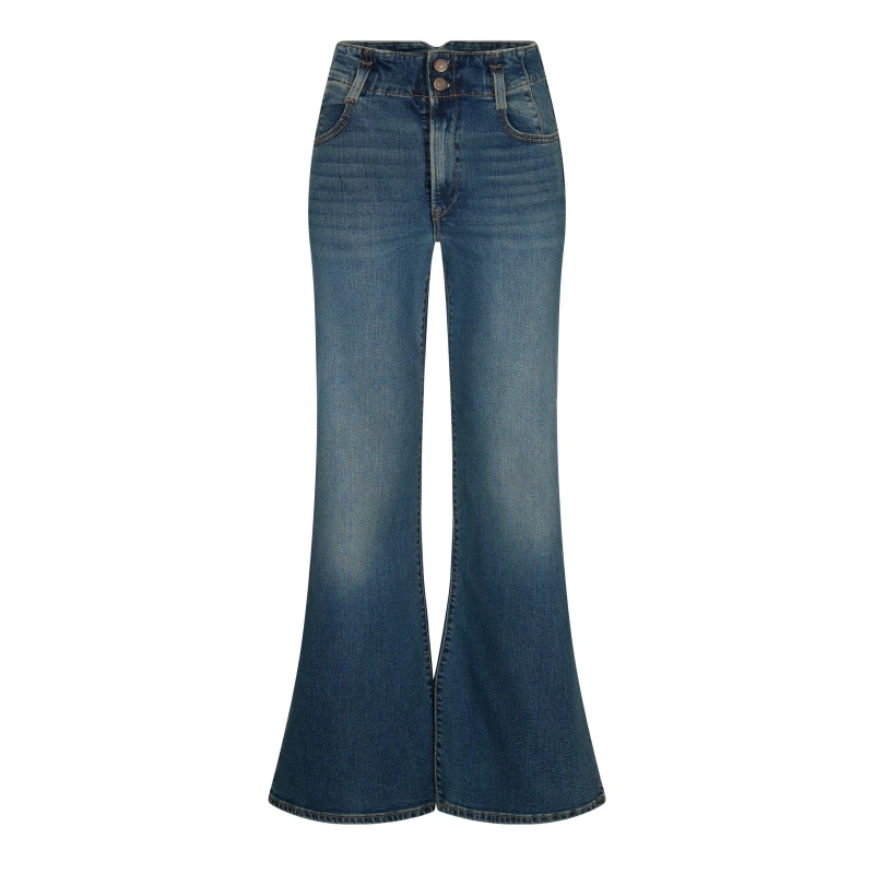 Image of Levis Womens Ribcage Bells Tapered Jeans Dart Game female 25 L32