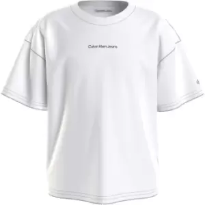 Image of Calvin Klein Jeans Logo Boxy T-Shirt - White