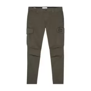 Image of Calvin Klein Jeans Skinny Washed Cargo Trousers - Green
