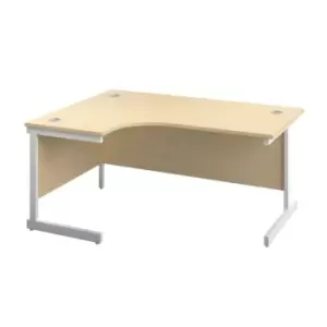 Image of TC Group 1800X1200 Single Upright Left Hand Radial Desk Maple-White + Desk High