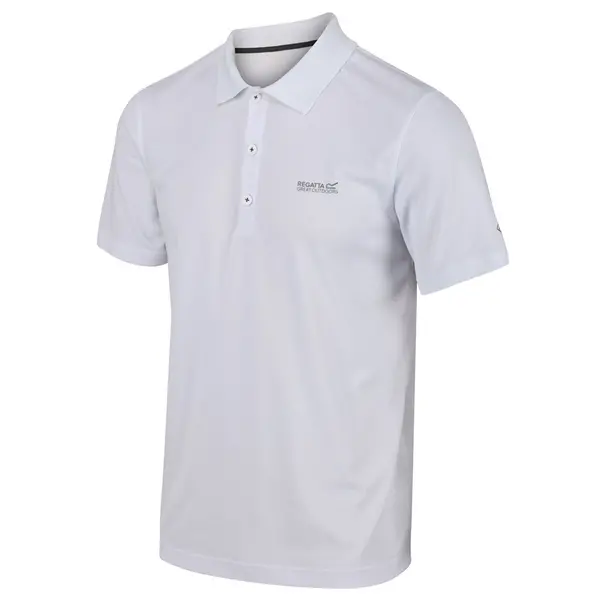 Image of Regatta Mens Maverick V Quick Drying Wicking Polo Shirt M - Chest 39-40' (99-101.5cm) White REG199-900-M