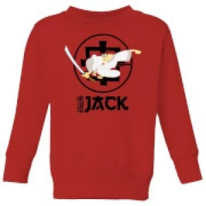 Image of Samurai Jack They Call Me Jack Kids Sweatshirt - Red - 3-4 Years
