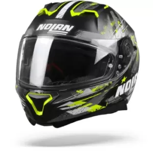 Image of Nolan N87 Carnival 85 Flat Black Yellow Anthracite S