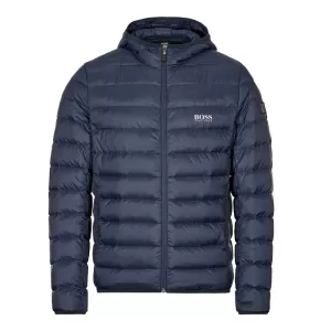 Image of Hugo Boss Eugen Hooded Padded Jacket Navy Size M Men