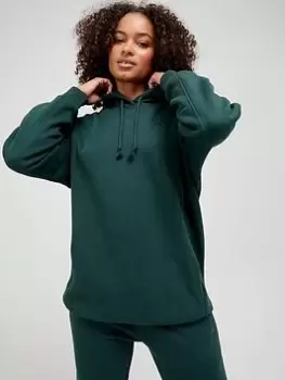 Image of adidas All SZN Long Hoodie - Dark Green, Dark Green Size XL Women