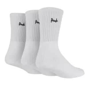 Image of Pringle Pringle Sport 3 Pack of Crew Socks Mens - White