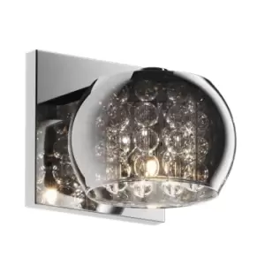 Image of Crystal Wall Lamp, Transparent, Chrome, 1x G9