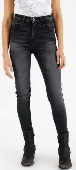 Image of Rokker Tech High Waist Ladies Motorcycle Jeans, black-grey, Size 3XL for Women, black-grey, Size 3XL for Women