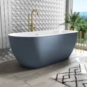 Image of Blue Freestanding Double Ended Bath 1645 x 745mm - Sion