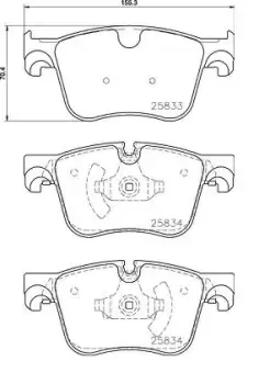 Image of BREMBO Brake pad set PEUGEOT,CITROEN P 61 127 1609898580,1619791180,1612412380 1647863680