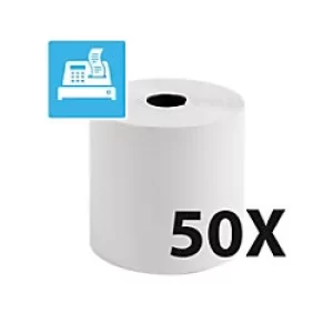 Image of Exacompta Receipt Rolls 44829E White 80 x 75 x 12mm Pack of 50