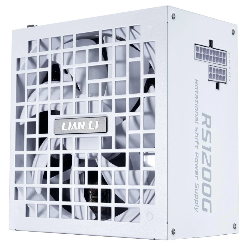 Image of Lian Li RS 1200W 80+ Cybenetics Gold Rated Fully Modular PSU w/ Rotatable AC Inlet & RS Hub - White - RS1200G.WH00