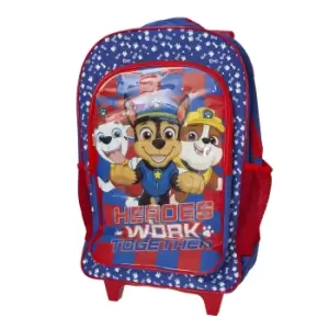 Image of Paw Patrol Childrens/Kids Heroes Work Together Wheelie Backpack (One Size) (Blue/Red)
