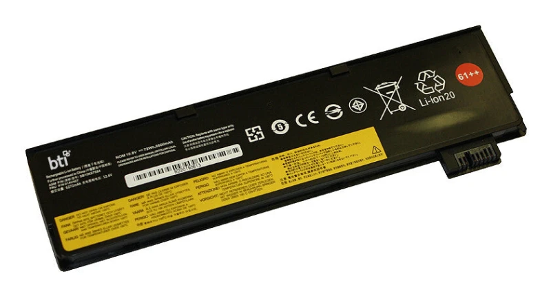 Image of BTI BTI 72Wh 6 cell LN-4X50M08812 compatible battery for Lenovo THINKPAD P51S A485 THINKPAD T470 20JN THINKPAD T470 20JM THINKPAD T470 20HE LN-4X50M08