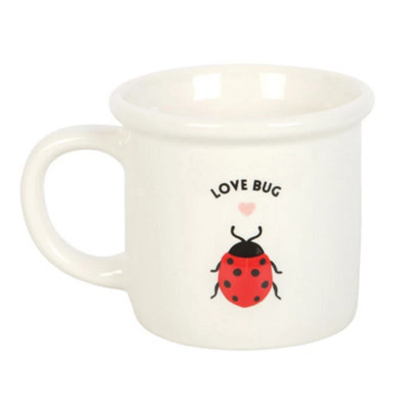 Image of Something Different Something Different Love Bug Ladybird 3D Mug in White White One Size Unisex 5063652261491