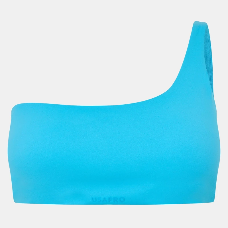 Image of USA Pro x Sophie Habboo 1 Shoulder Sports Bra - Blue Blue 8