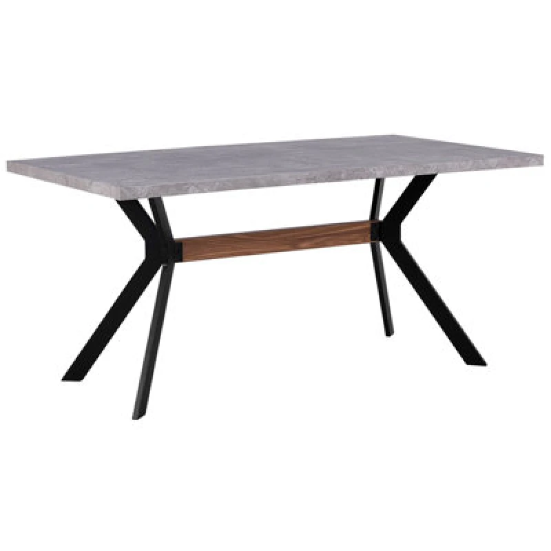 Image of Beliani Dining Table Benson Grey Concrete Effect 160 Cm 90 Cm