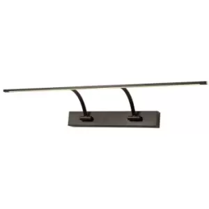 Image of Luminosa Lighting - Luminosa Small 2 Arm Wall Lamp, Picture Light, 1 x 14W LED, 3000K, 1070lm, Sand Black, 3yrs Warranty