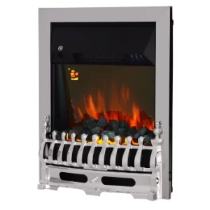 Image of HOMCOM LED Flame Electric Fire Place-Silver