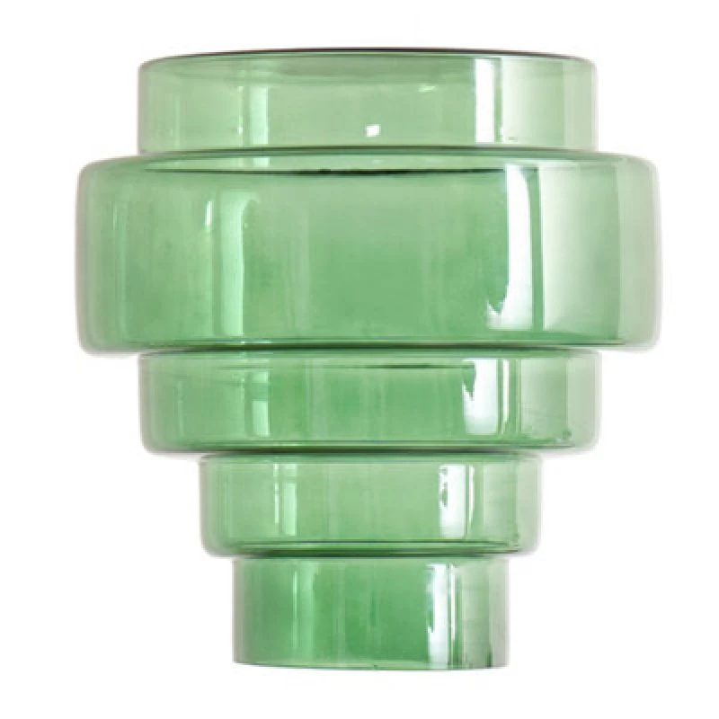 Image of ValueLights ValueLights Lane Glass 5 Tier Layered Easy Fit Ceiling Pendant Lamp Shade in Bright Green Bright Green One Size Unisex 5016529272649