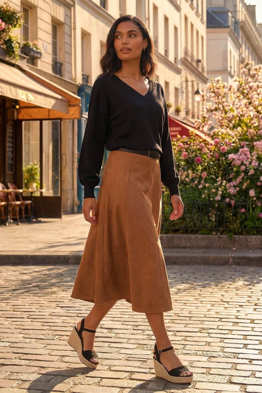 Image of Roman Plain V-Neck Stretch Jumper Black