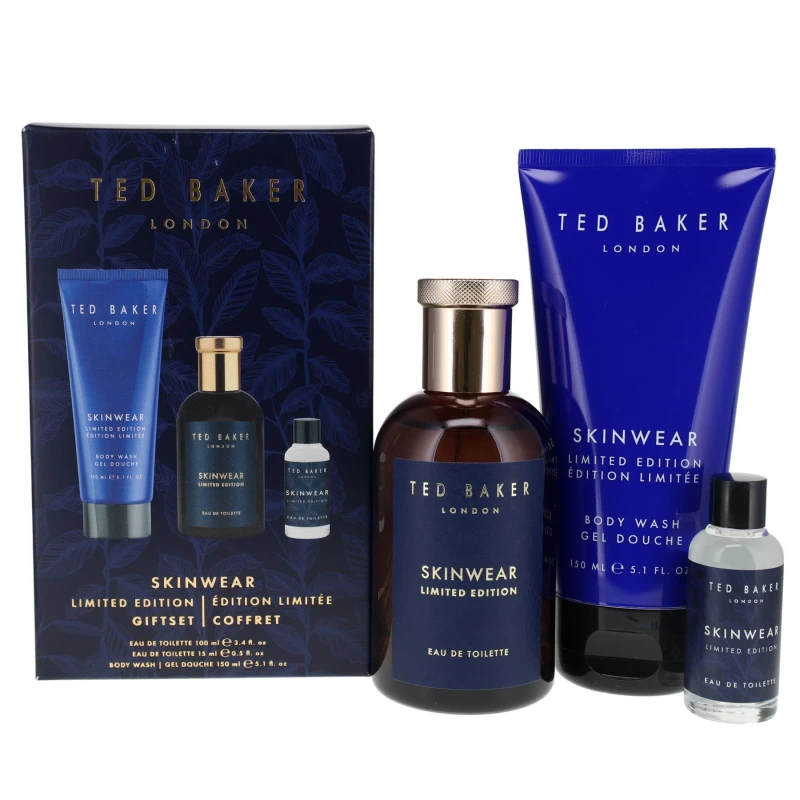 Image of Ted Baker Skinwear Limited Edition Gift Set 100ml Eau de Toilette + 15ml Eau de Toilette + 150ml Body Wash
