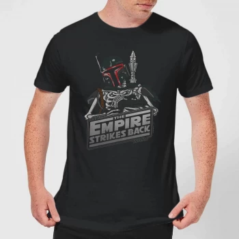 Image of Star Wars Boba Fett Skeleton Mens T-Shirt - Black - 4XL - Black